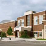 Traditional multi-story school building.