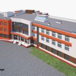 Modern multi-story school building