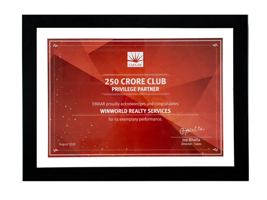 Emaar All Projects Certificate
