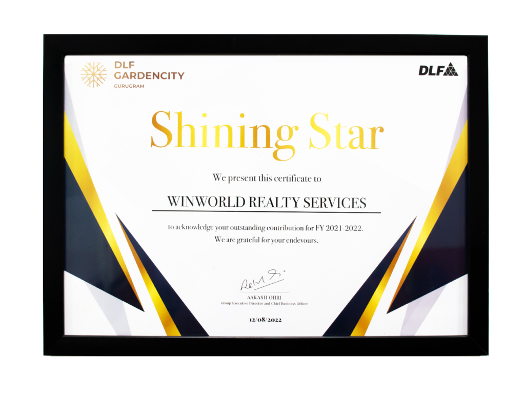 DLF Garden City Floors Certificate