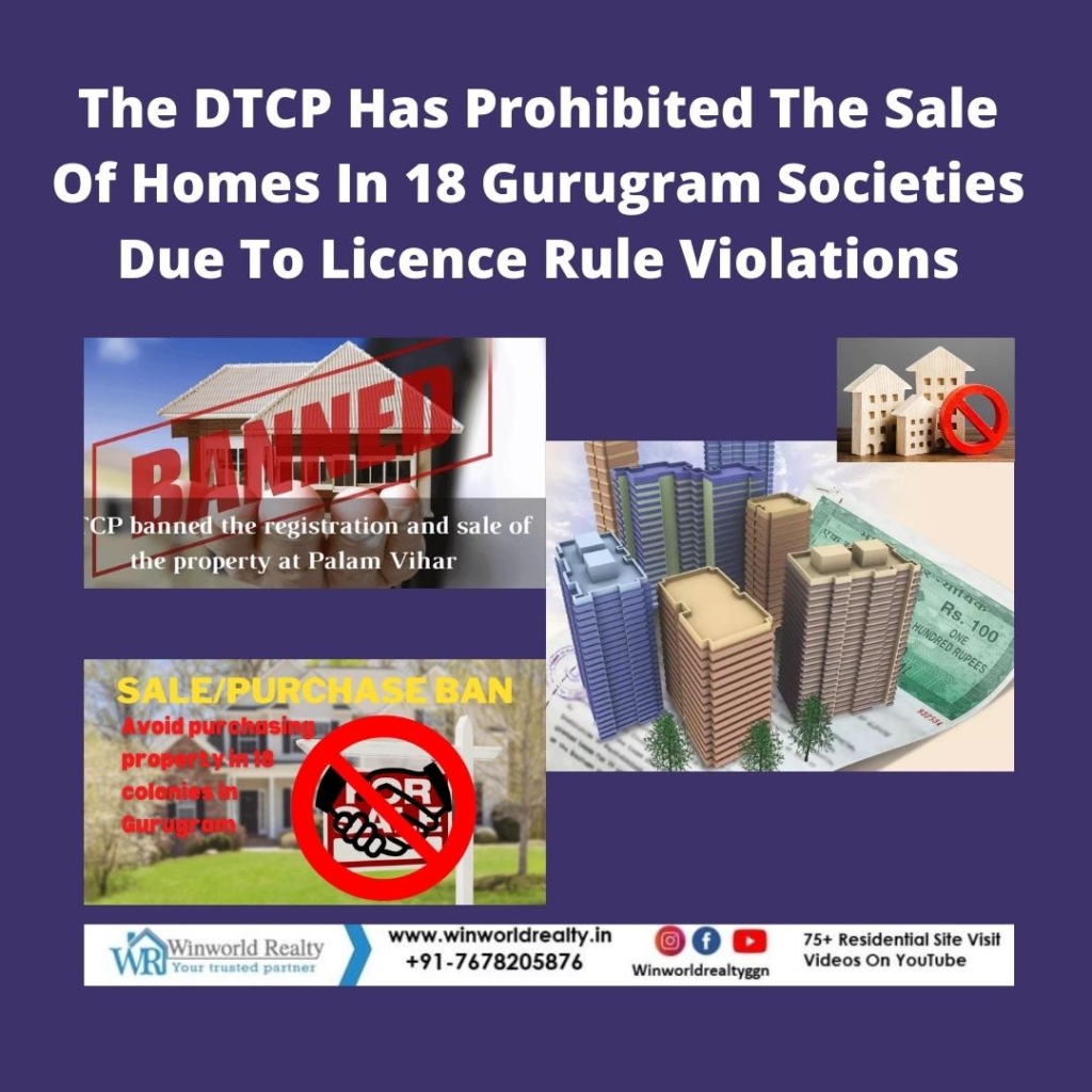 DTCP banned the sale of property