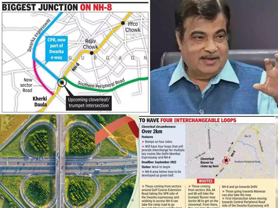 Nitin Gadkari To Launch Cloverleaf That Links 2 Expressways And The Southern Peripheral Road In May