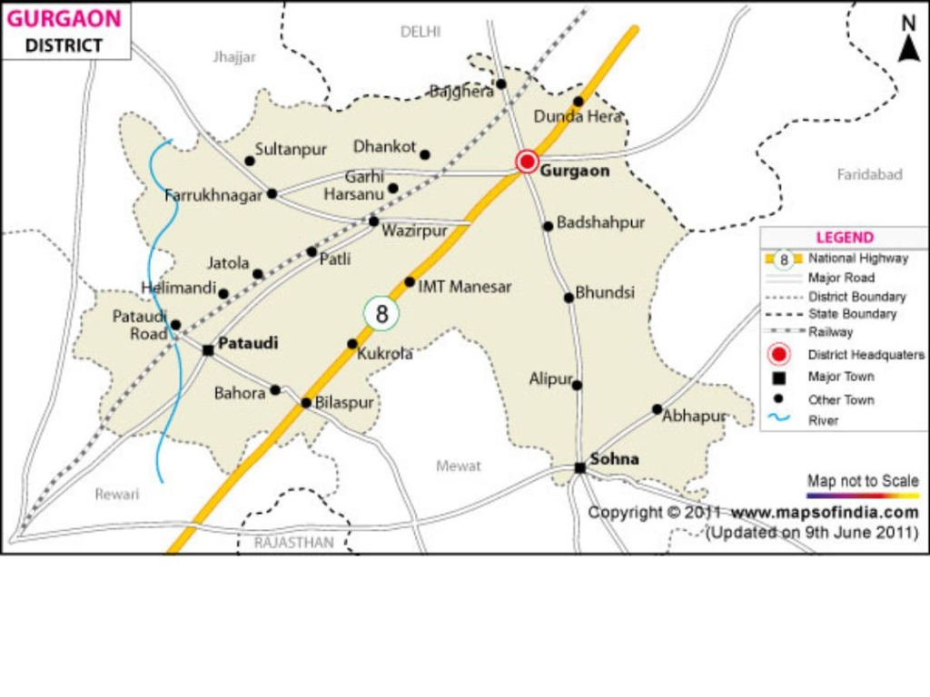 Map of Gurugram