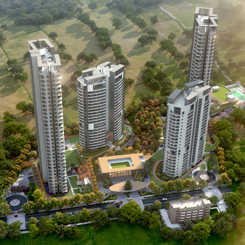 Adani Lushlands Gwal Pahari luxury residential towers