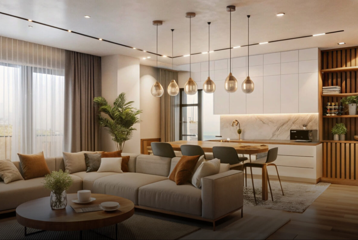 Real estate promotional banner with luxury housing theme