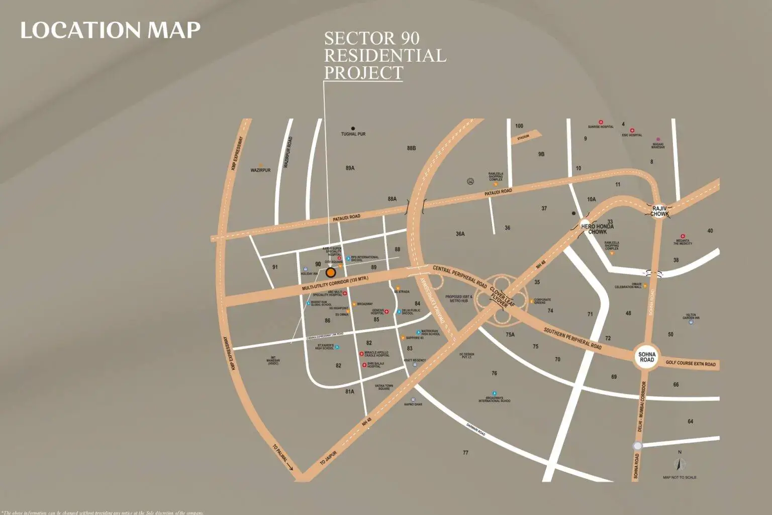 Location map showing SS Camasa real estate project