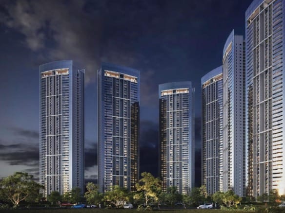 DLF Privana North Sector 76 Gurugram tallest luxury residential towers with panoramic skyline and Aravalli views