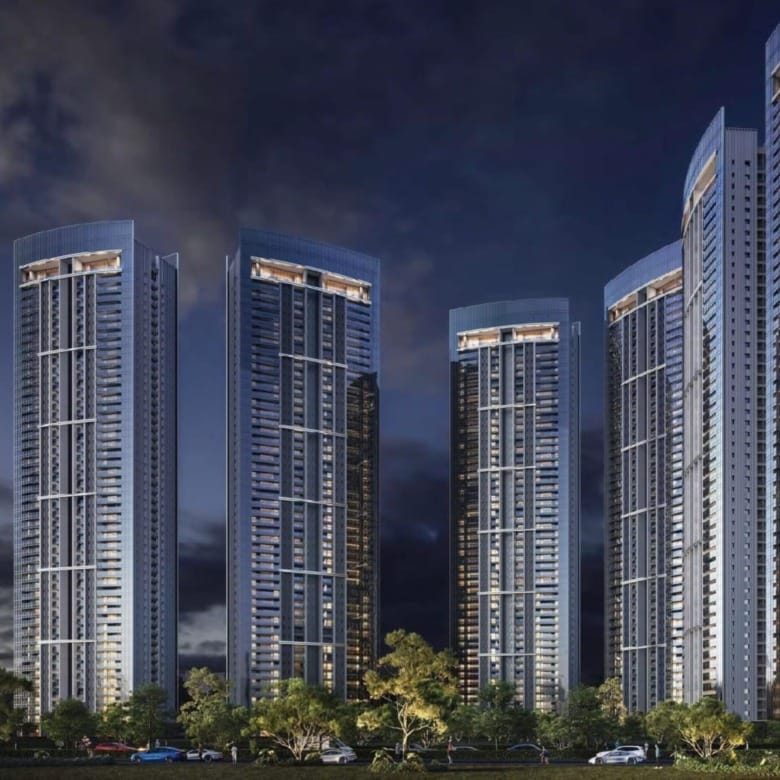 DLF Privana North Sector 76 Gurugram tallest luxury residential towers with panoramic skyline and Aravalli views
