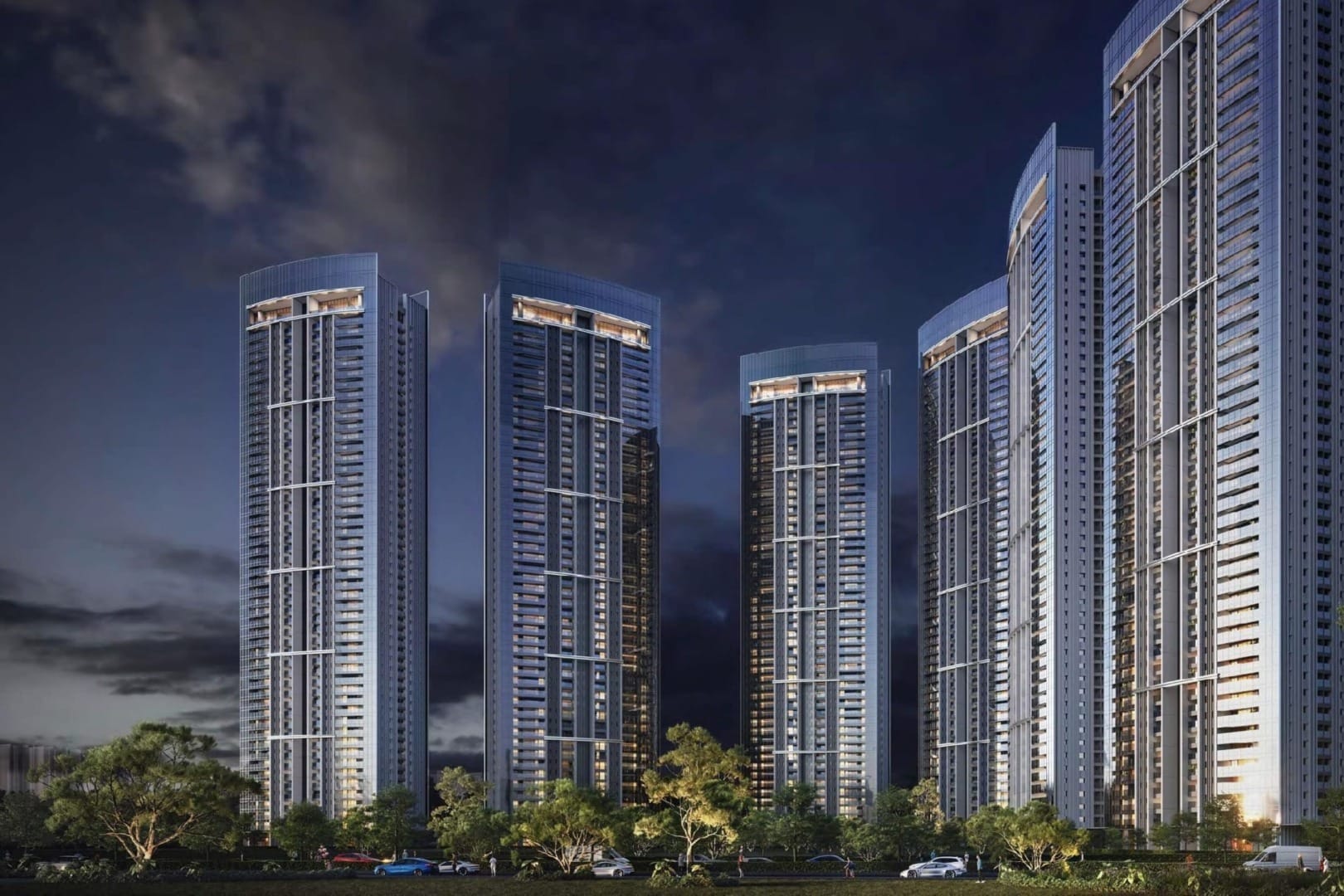 DLF Privana North Sector 76 Gurugram tallest luxury residential towers with panoramic skyline and Aravalli views