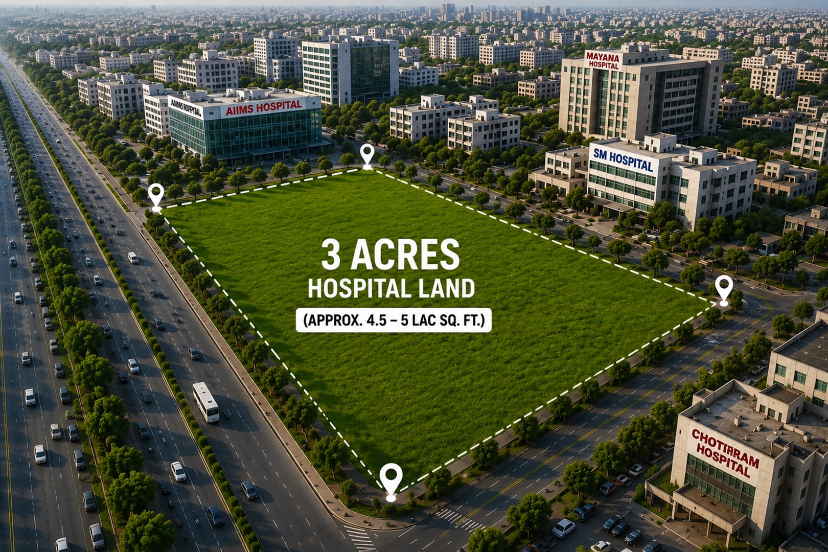 Built-to-Suit Hospital Land Opportunity in Bhopal
