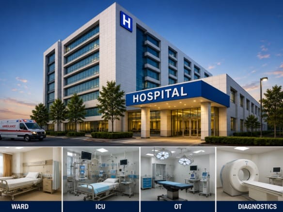 250+ Bed Running Multi-Speciality Hospital Available for Lease / Rent in Lucknow
