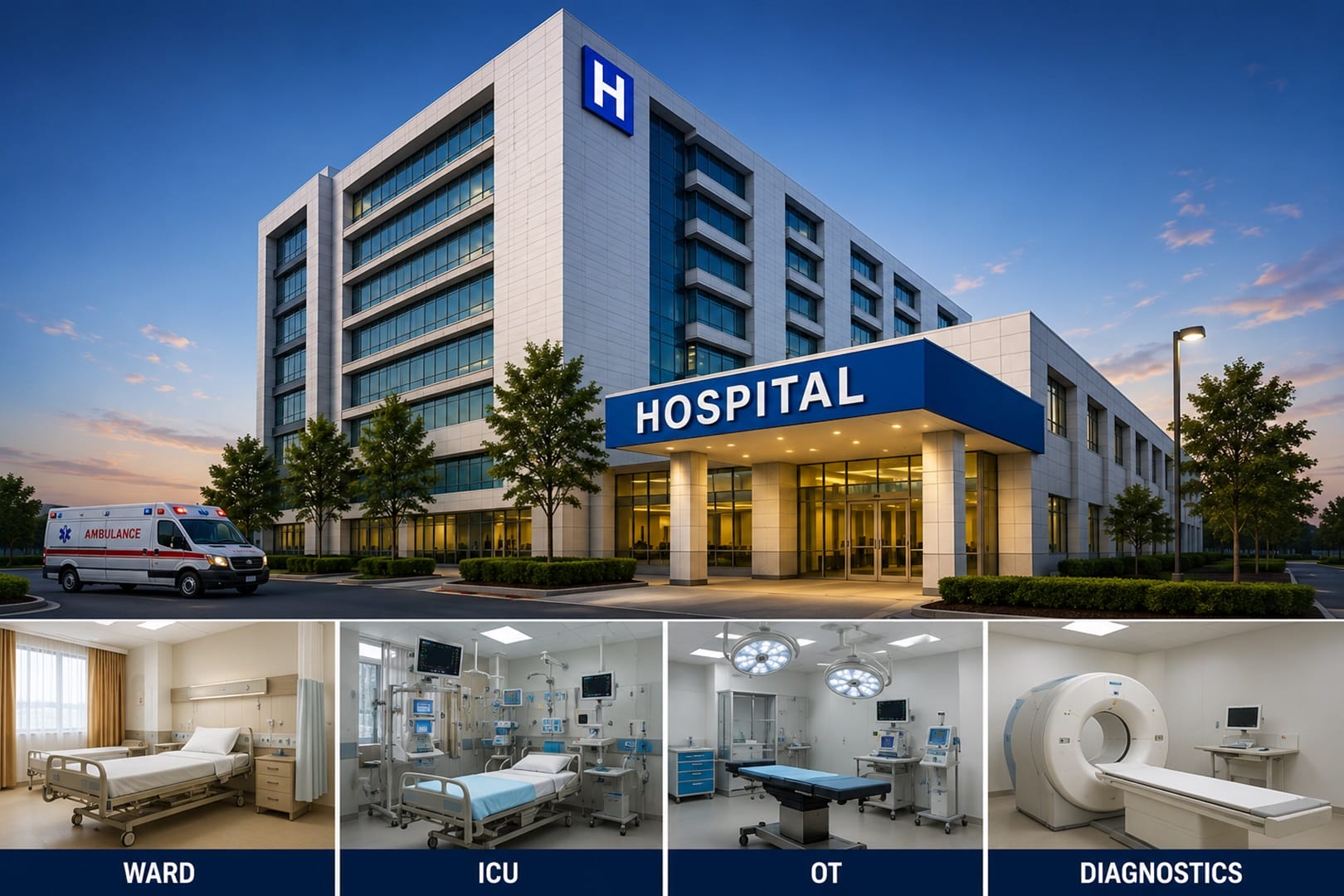 250+ Bed Running Multi-Speciality Hospital Available for Lease / Rent in Lucknow